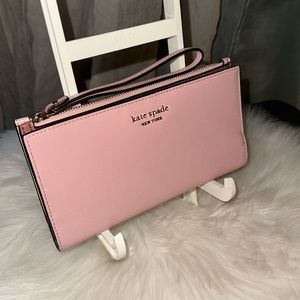 Kate Spade New York Staci Large Slim Billfold Wallet In Chalk Pink